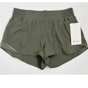 Lululemon Olive Green Hotty Hot Shorts 2.5 Inseam.